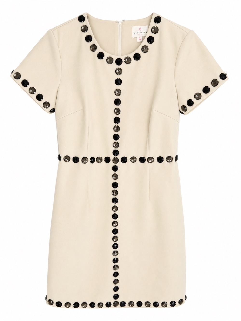 Julie Brown NYC Cream Jeweled Cocktail Dress Size 4